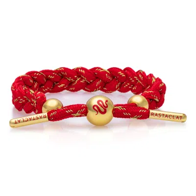 Rastaclat Original Hand Braided Lunar New Year (snake) Adjustable Bracelet In Red
