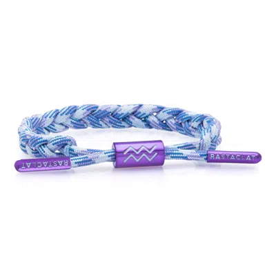 Rastaclat Original Hand Braided Zodiac (aquarius) Adjustable Bracelet In Purple
