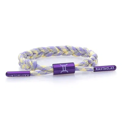 Rastaclat Original Hand Braided Zodiac (gemini) Adjustable Bracelet In Purple