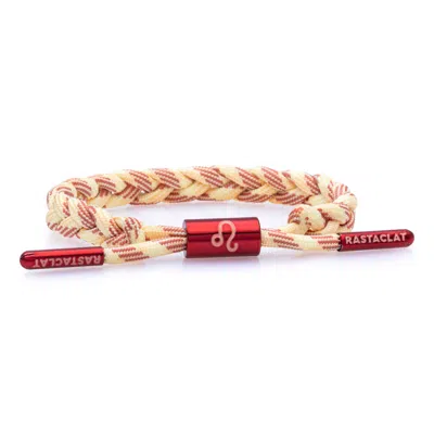 Rastaclat Original Hand Braided Zodiac (leo) Adjustable Bracelet In Orange