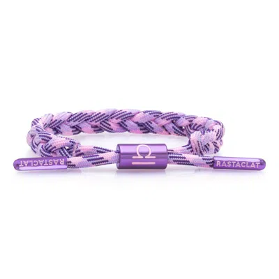 Rastaclat Original Hand Braided Zodiac (libra) Adjustable Bracelet In Purple