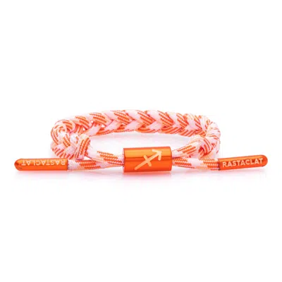 Rastaclat Original Hand Braided Zodiac (sagittarius) Adjustable Bracelet In Orange