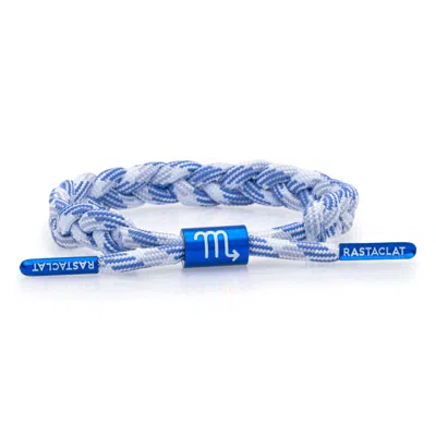 Rastaclat Original Hand Braided Zodiac (scorpio) Adjustable Bracelet In Blue