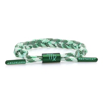 Rastaclat Original Hand Braided Zodiac (virgo) Adjustable Bracelet In Green