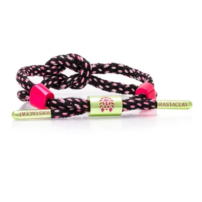 Rastaclat Original Hand Knotted Master Plan Adjustable Bracelet In Black