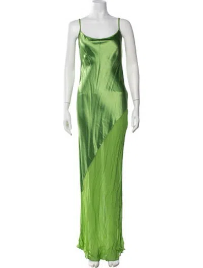 Pre-owned Rat & Boa Acetate Long Dress In Green