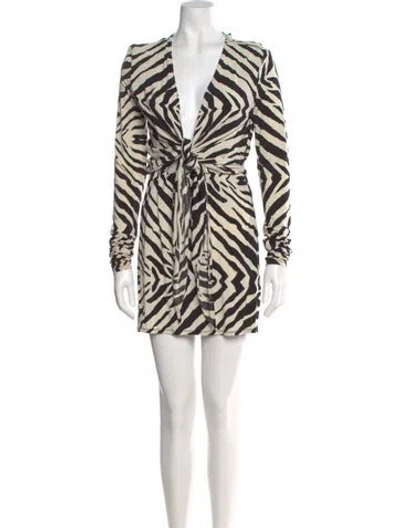 Pre-owned Rat & Boa Animal Print Knee-length Dress In Neutral