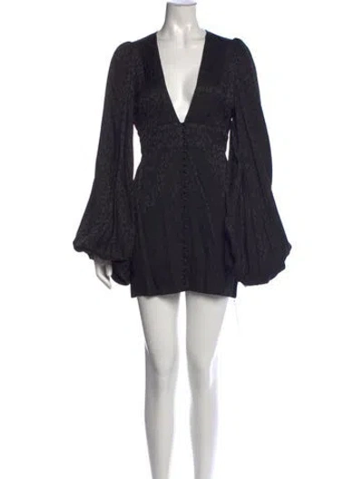 Pre-owned Rat & Boa Animal Print Mini Dress In Black