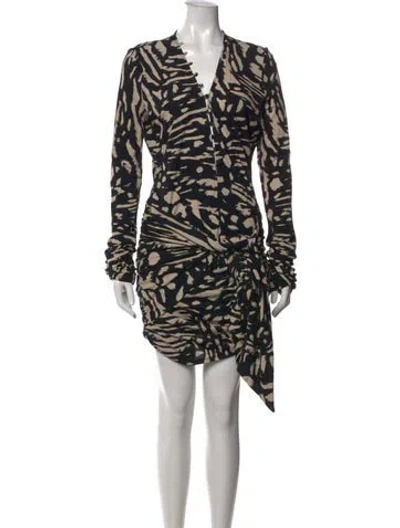 Pre-owned Rat & Boa Animal Print Mini Dress In Neutrals