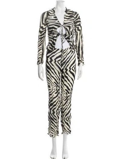 Pre-owned Rat & Boa Animal Print Pant Set In Neutrals