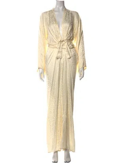 Pre-owned Rat & Boa Animal Print V-neck Jumpsuit In Neutrals