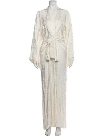 Pre-owned Rat & Boa Animal Print V-neck Jumpsuit In Neutrals