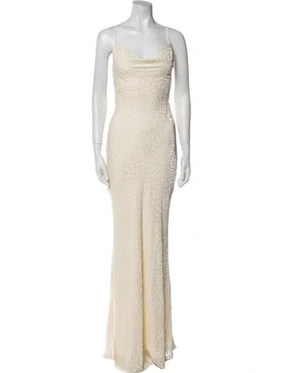 Pre-owned Rat & Boa Cowl Neck Long Dress W/ Tags In Neutral