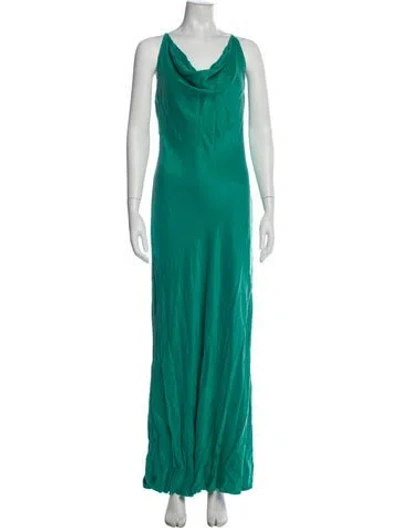 Pre-owned Rat & Boa Cowl Neck Long Dress In White