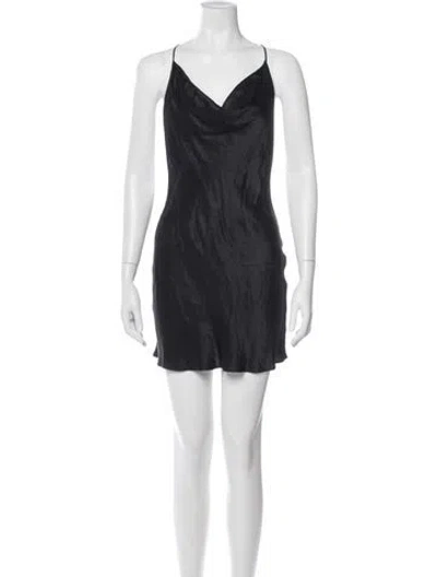 Pre-owned Rat & Boa Cowl Neck Mini Dress In Black