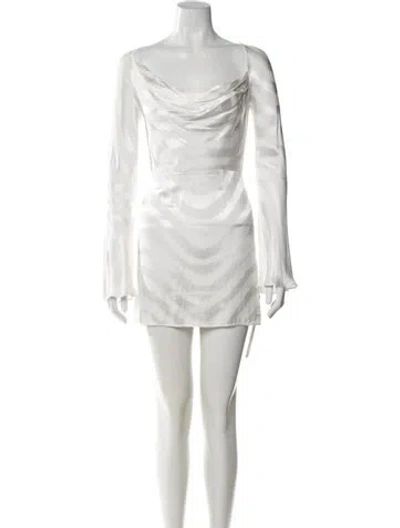 Pre-owned Rat & Boa Cowl Neck Mini Dress In Neutral