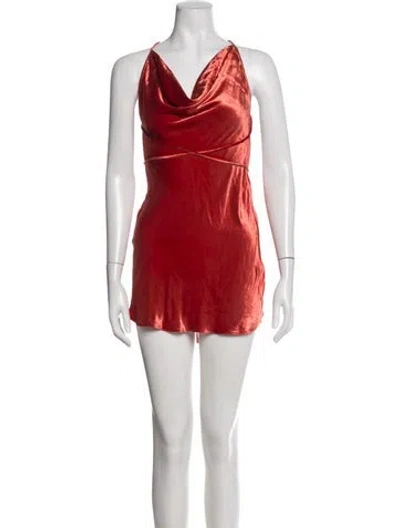 Pre-owned Rat & Boa Cowl Neck Mini Dress In Red