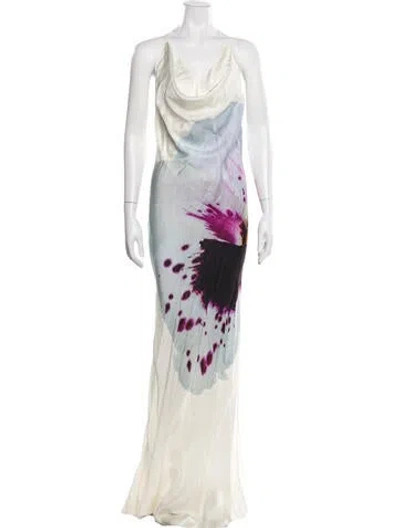 Pre-owned Rat & Boa Floral Print Long Dress In Multicolor