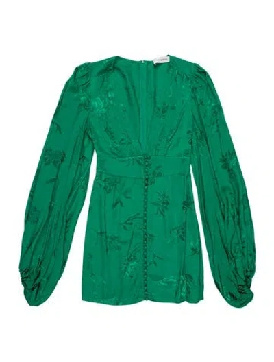 Pre-owned Rat & Boa Floral Print Long Dress W/ Tags In Green