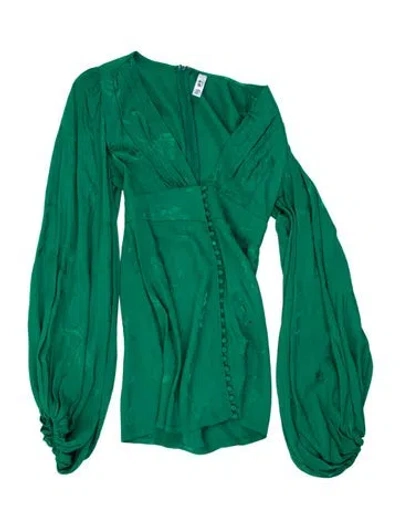 Pre-owned Rat & Boa Floral Print Mini Dress In Green