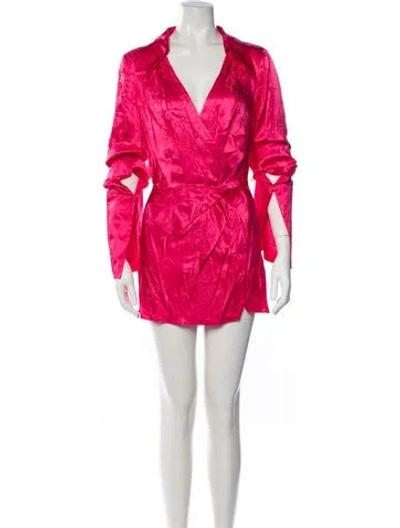 Pre-owned Rat & Boa Floral Print Mini Dress In Pink