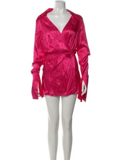 Pre-owned Rat & Boa Floral Print Mini Dress W/ Tags In Pink