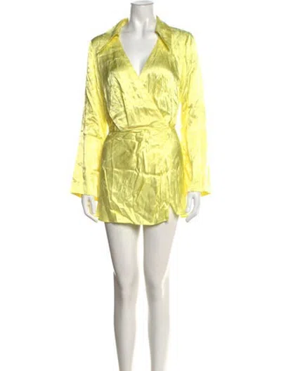 Pre-owned Rat & Boa Floral Print Mini Dress In Yellow