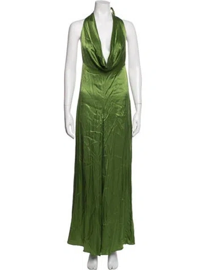 Pre-owned Rat & Boa Halterneck Jumpsuit In Green