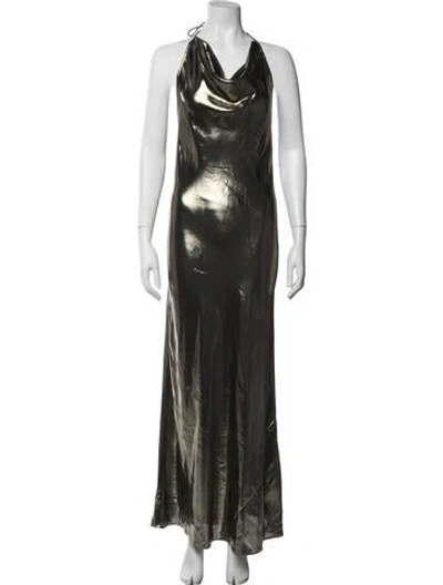 Pre-owned Rat & Boa Halterneck Long Dress W/ Tags In Black
