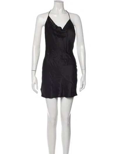 Pre-owned Rat & Boa Halterneck Mini Dress W/ Tags In Black