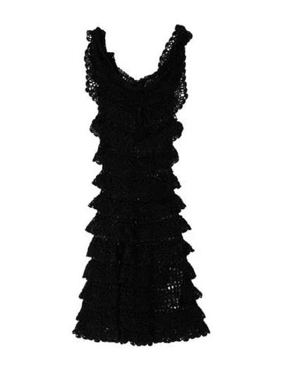 Pre-owned Rat & Boa Lace Pattern Long Dress In Black