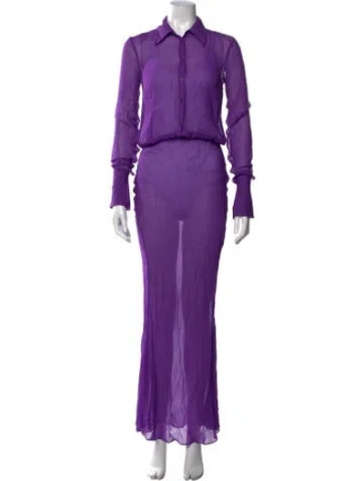Pre-owned Rat & Boa Long Dress In Purple