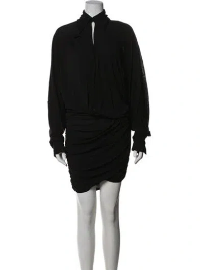 Pre-owned Rat & Boa Mini Dress In Black