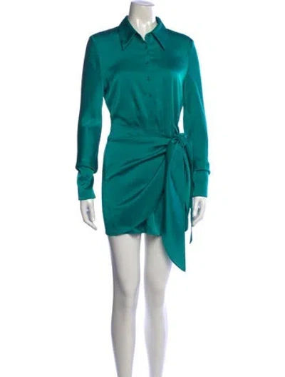 Pre-owned Rat & Boa Mini Dress In Blue/green