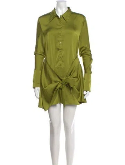 Pre-owned Rat & Boa Mini Dress In Green