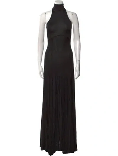 Pre-owned Rat & Boa Mock Neck Long Dress W/ Tags In Black