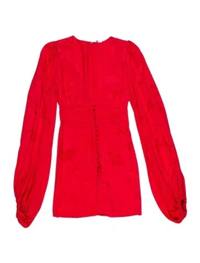 Pre-owned Rat & Boa Mock Neck Mini Dress In Red
