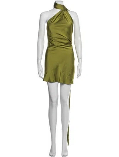 Pre-owned Rat & Boa One-shoulder Mini Dress W/ Tags In Green