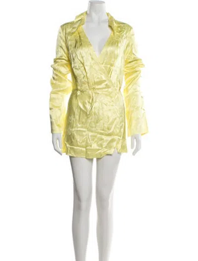 Pre-owned Rat & Boa Patterned Mini Dress W/ Tags In Yellow