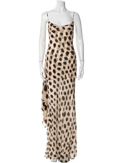 Pre-owned Rat & Boa Polka Dot Print Long Dress In Neutrals