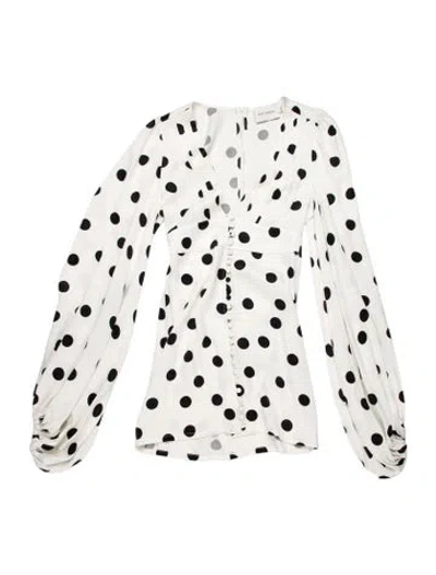 Pre-owned Rat & Boa Polka Dot Print Mini Dress In White