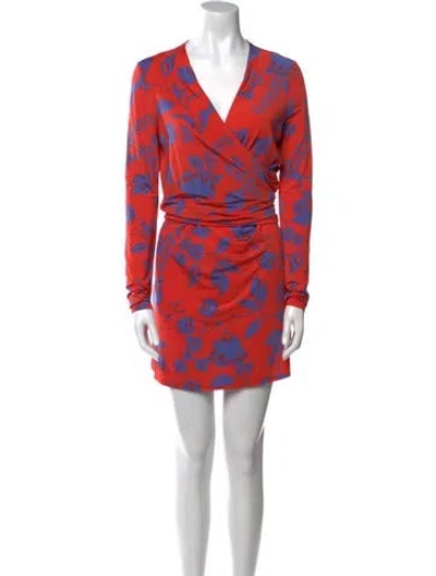 Pre-owned Rat & Boa Printed Knee-length Dress In Red
