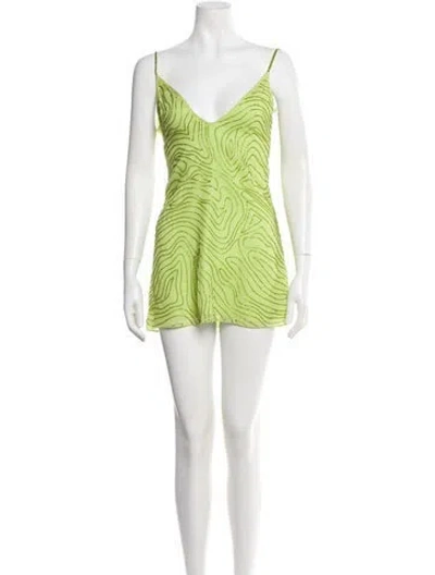 Pre-owned Rat & Boa Printed Mini Dress In Green