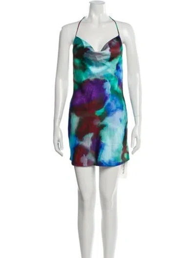 Pre-owned Rat & Boa Printed Mini Dress In Multi