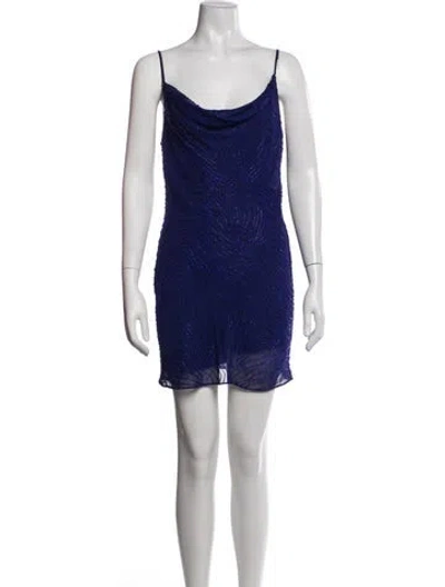 Pre-owned Rat & Boa Printed Mini Dress In Purple