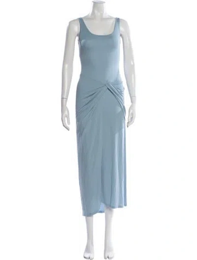 Pre-owned Rat & Boa Scoop Neck Long Dress In Blue