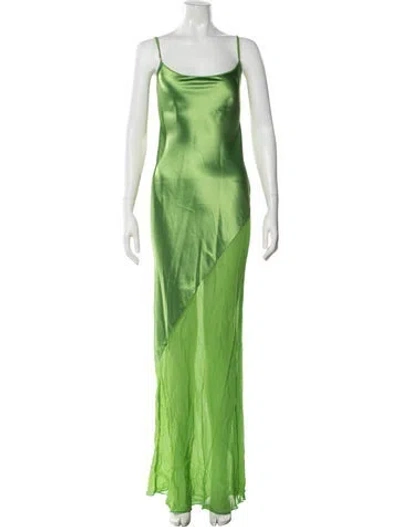 Pre-owned Rat & Boa Scoop Neck Long Dress In Green