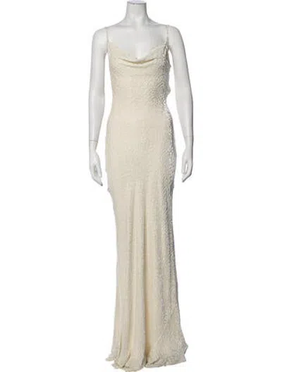 Pre-owned Rat & Boa Silk Long Dress In Blue