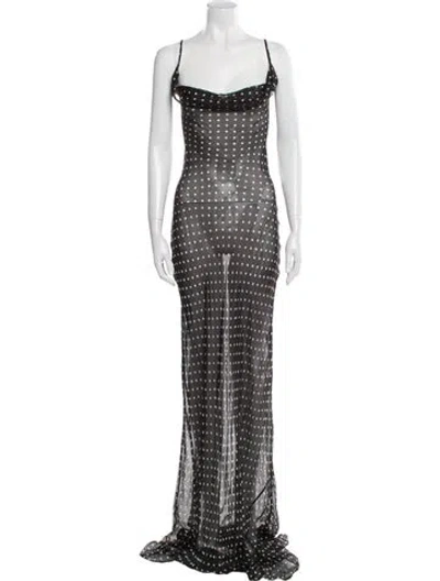 Pre-owned Rat & Boa Silk Long Dress In Multi