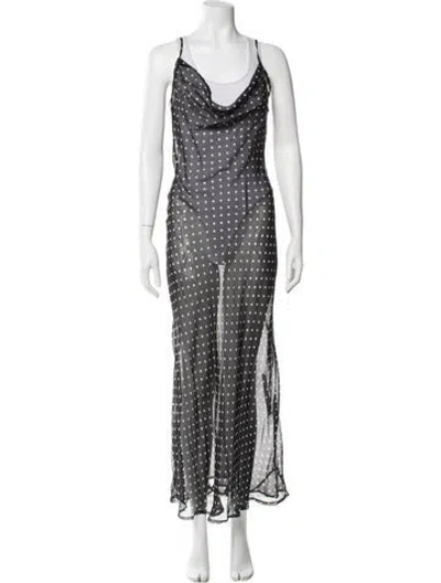 Pre-owned Rat & Boa Silk Long Dress In Multi